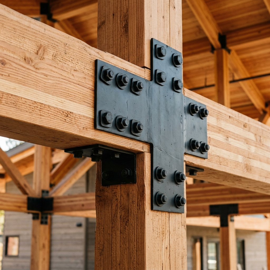 Glulam Ahşap Birleşim Detayı